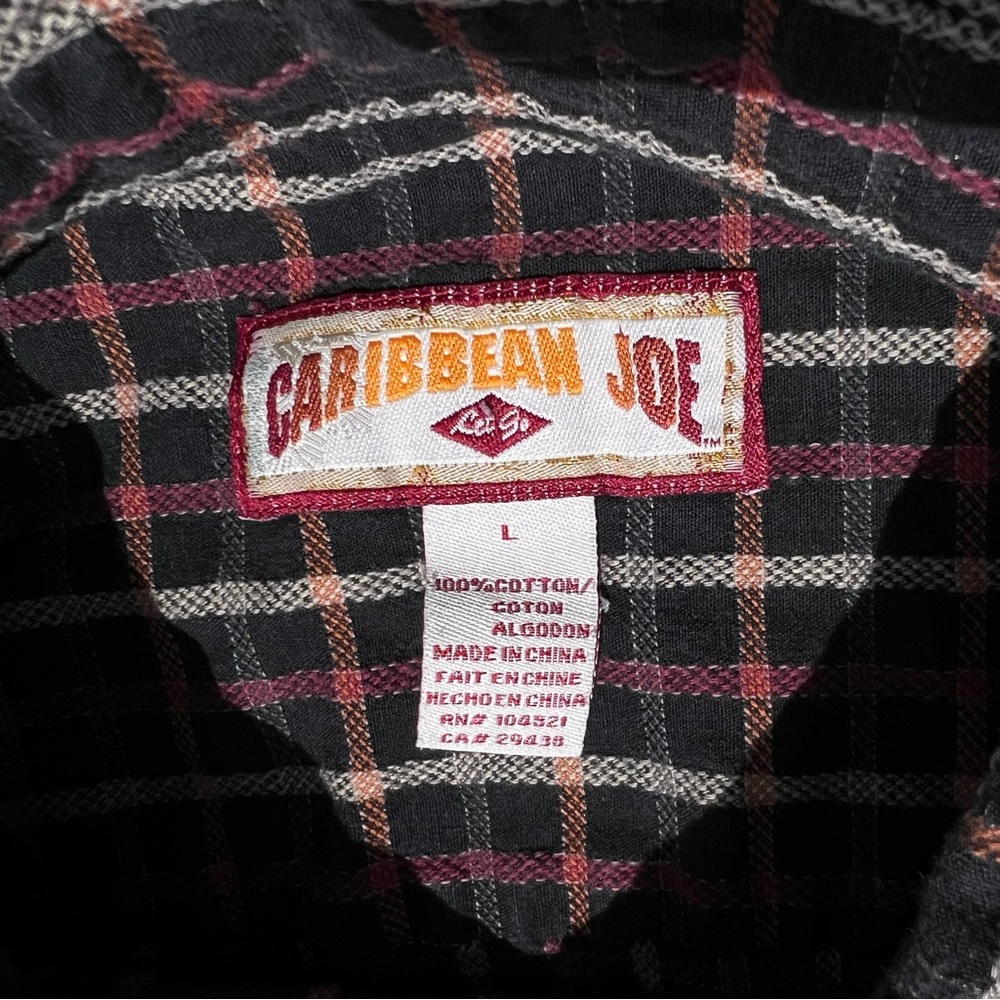 Y2k Square Pattern Plaid Knit Button Down Shirt - image 3